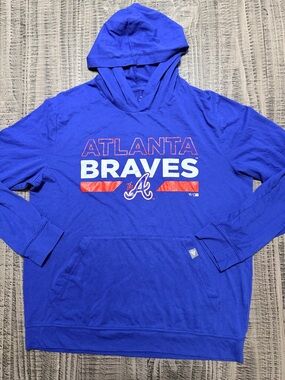Atlanta Braves Men's Royal Blue Performance Hoodie